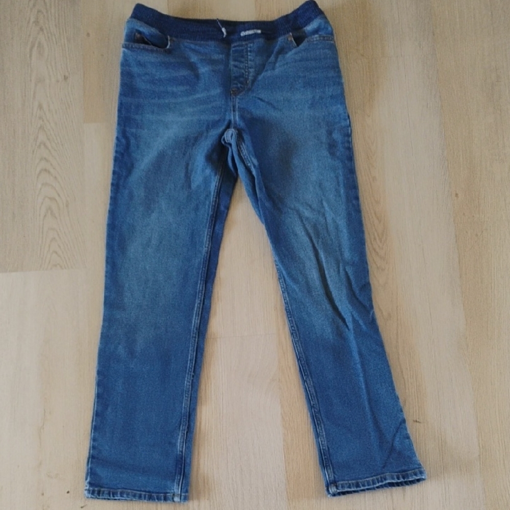 Lands' End Women's Straight Leg Blue Jeans